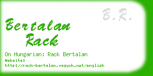 bertalan rack business card